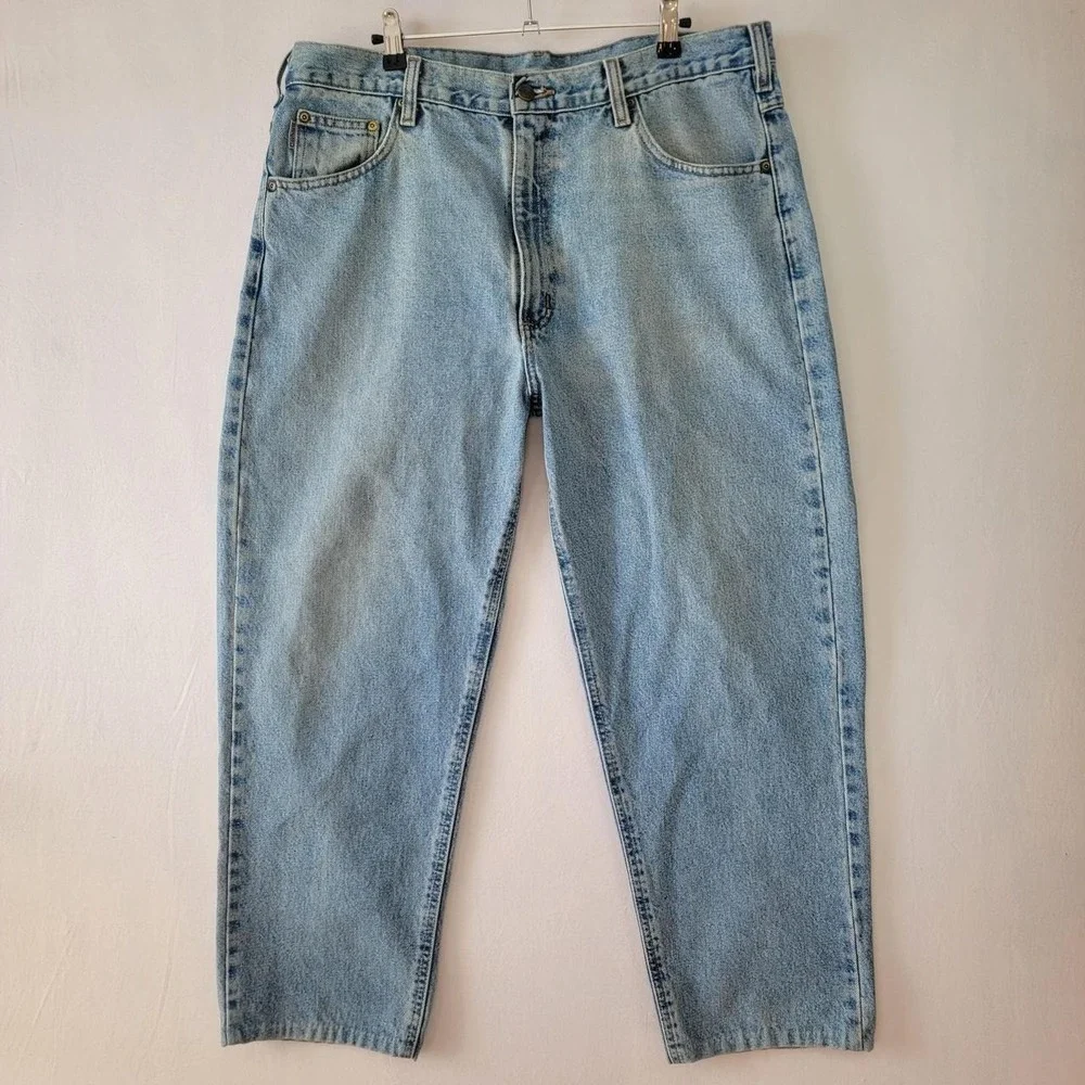 Carhartt B17 STW Relaxed Fit Light Wash Stonewash Denim Jeans Mens 38x30